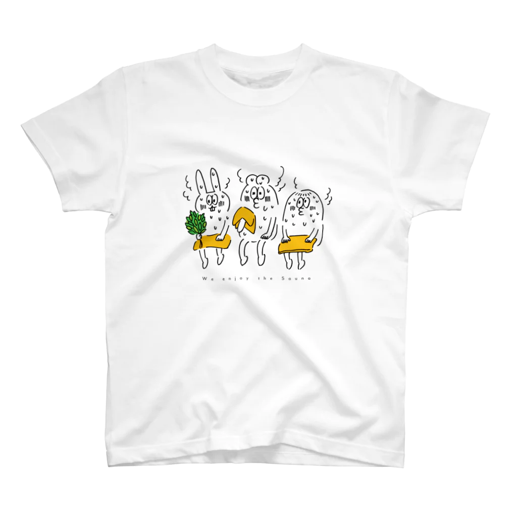 luck-mookのサウナ3人 スタンダードTシャツ