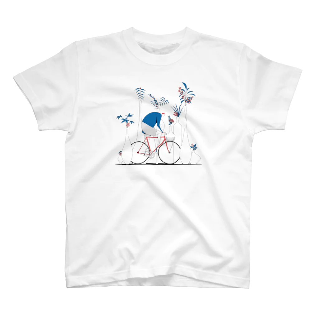 rinkoba_shopの自転車と植物のTシャツ 티셔츠