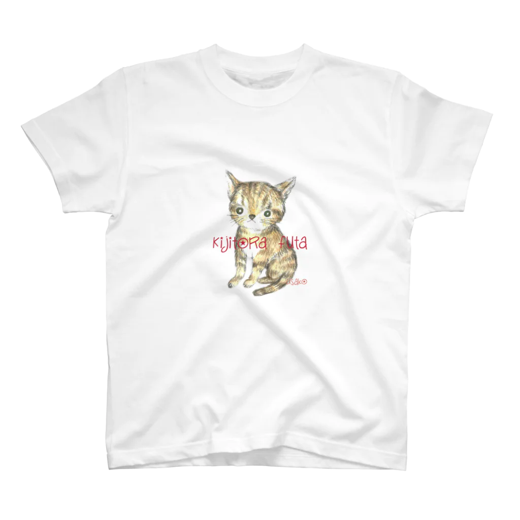 もりのうさこ＠6/1〜高円寺イココチさんにてポストカード展のKijitora Futa スタンダードTシャツ