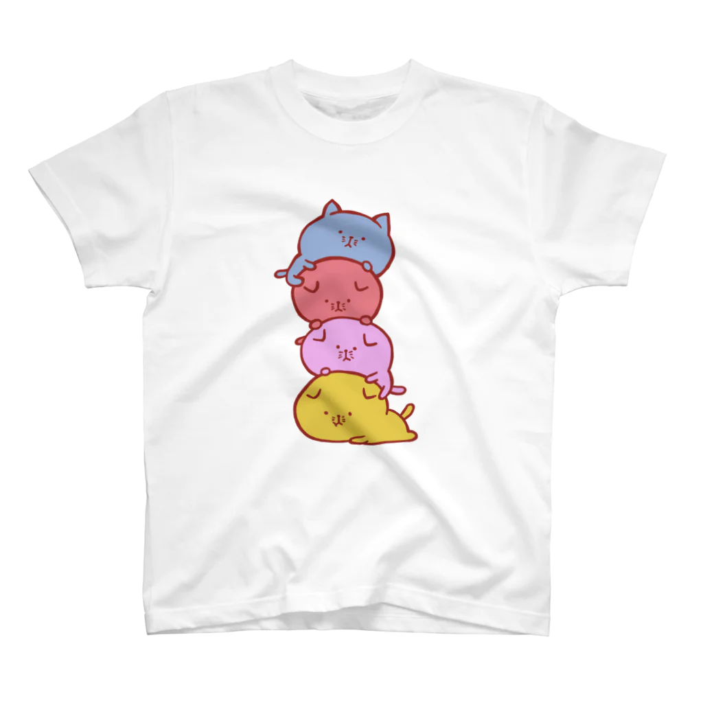 おで工房のスコティッシュのフォーちゃん【重なり】 スタンダードTシャツ