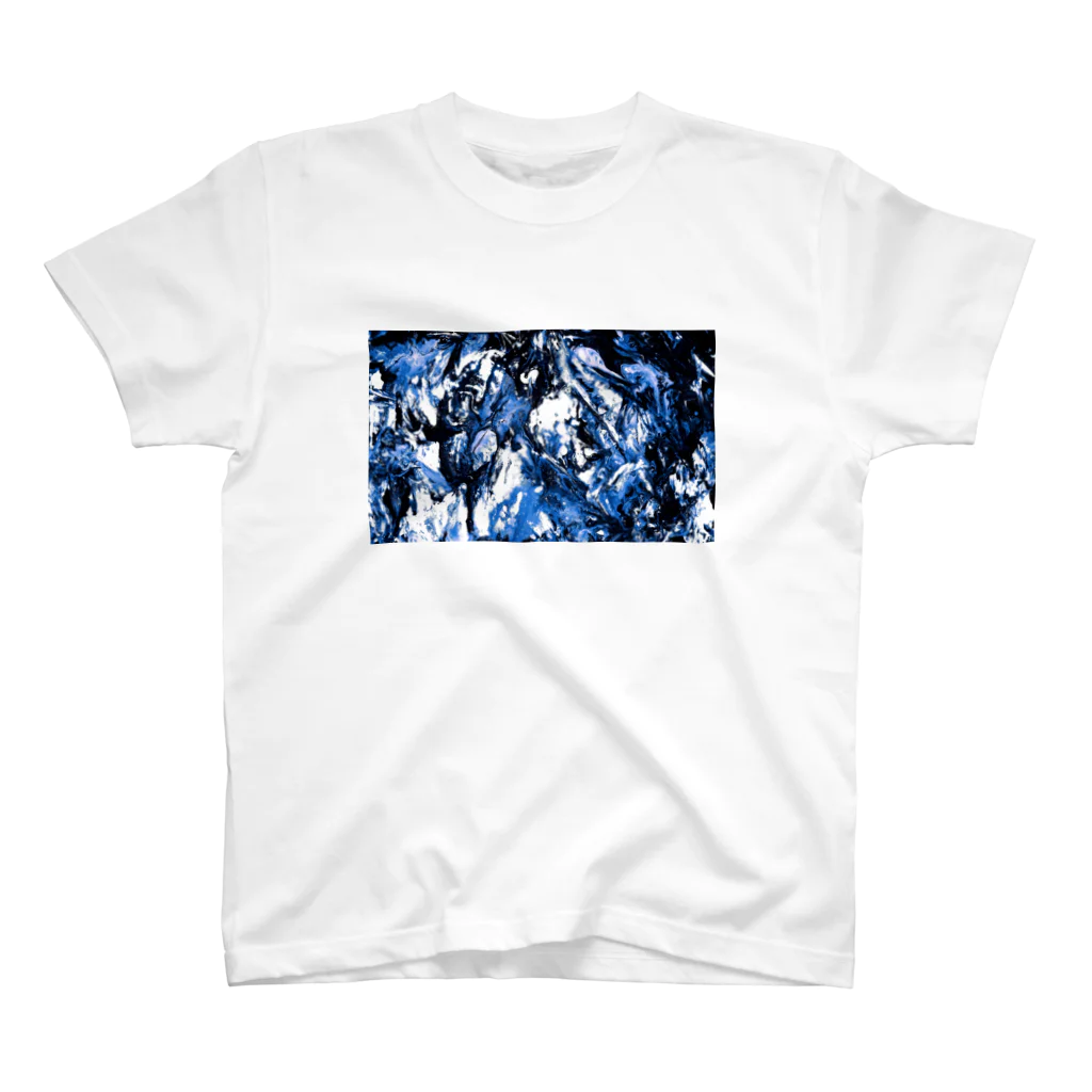 兎派のpaint_01_landscape(blue) スタンダードTシャツ