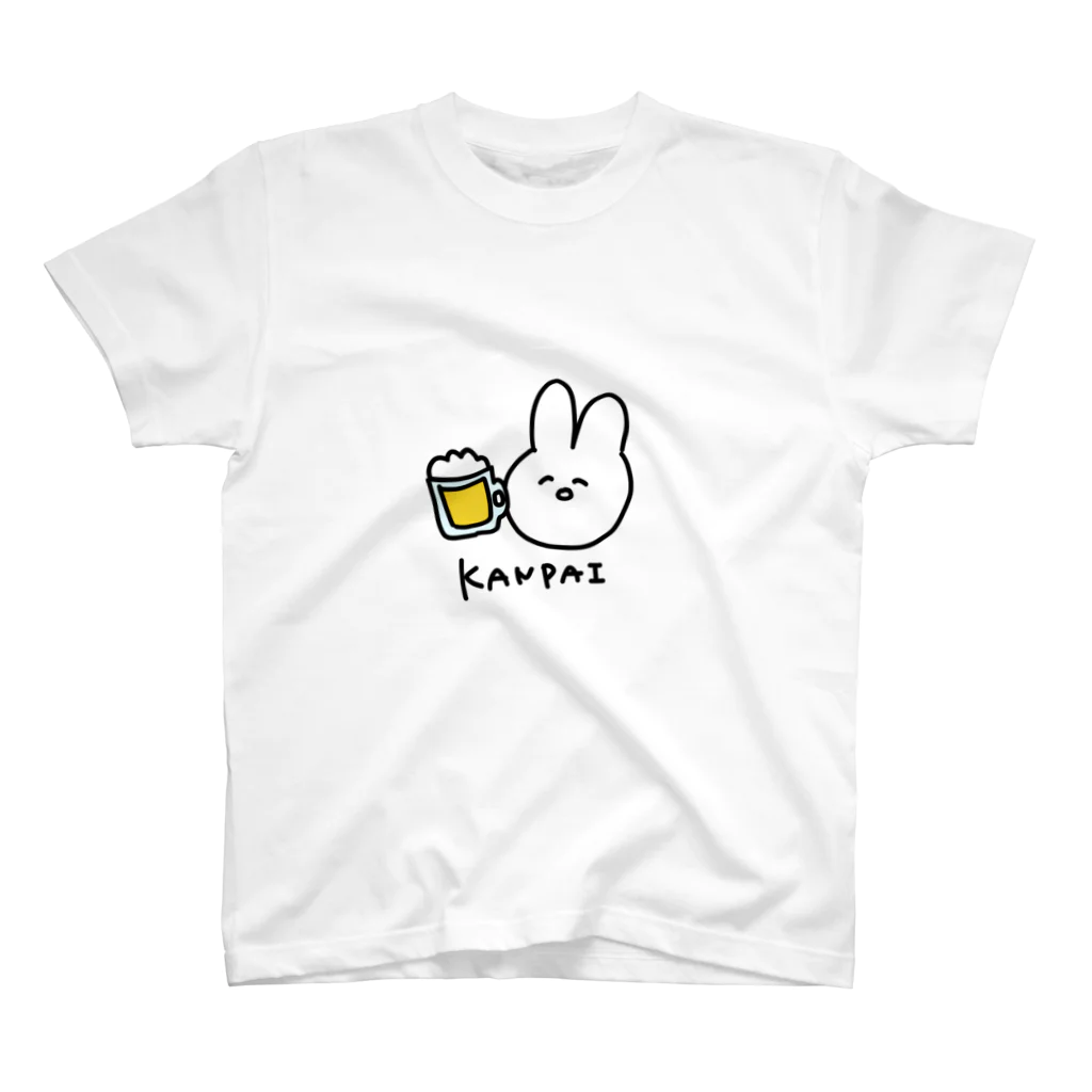 ふじやま商店のうさぎのカンパイ スタンダードTシャツ