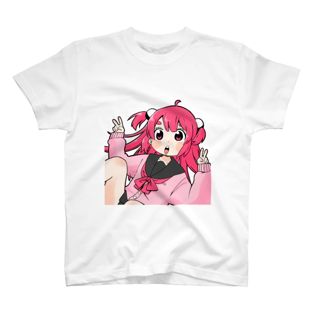 半熟たまこのふとまゆ女子高生 スタンダードTシャツ