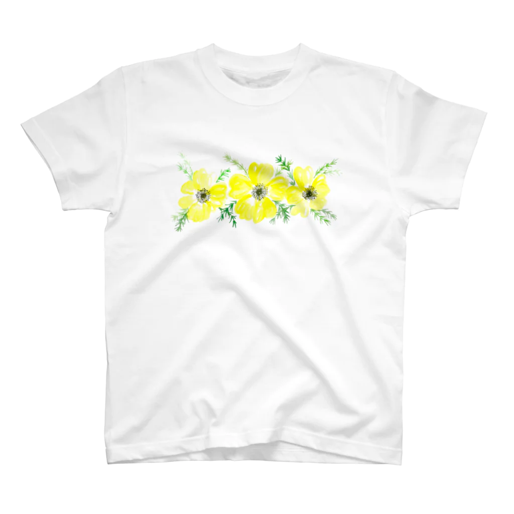 nonbirieartのお花デザイン スタンダードTシャツ