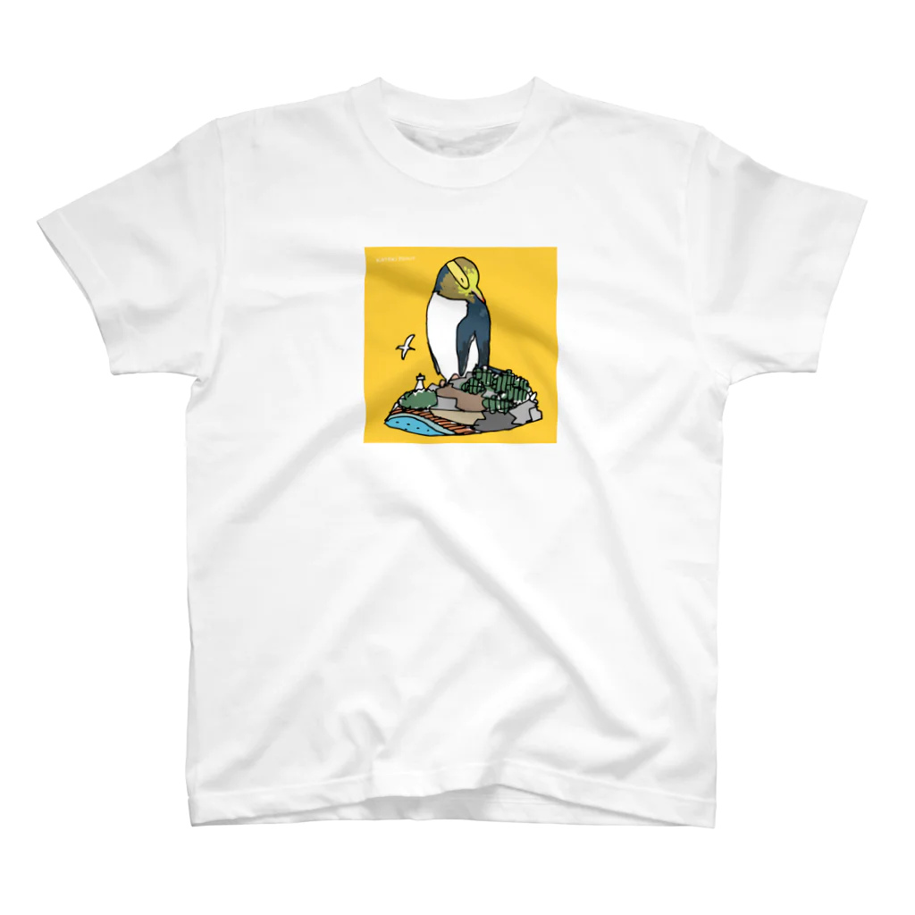 ペンギンパカリのキガシラペンギン スタンダードTシャツ