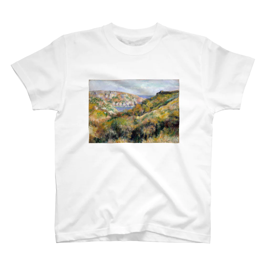 ART_collectionの「ガーンジーのムーランウエット湾周辺の丘」ルノワール スタンダードTシャツ