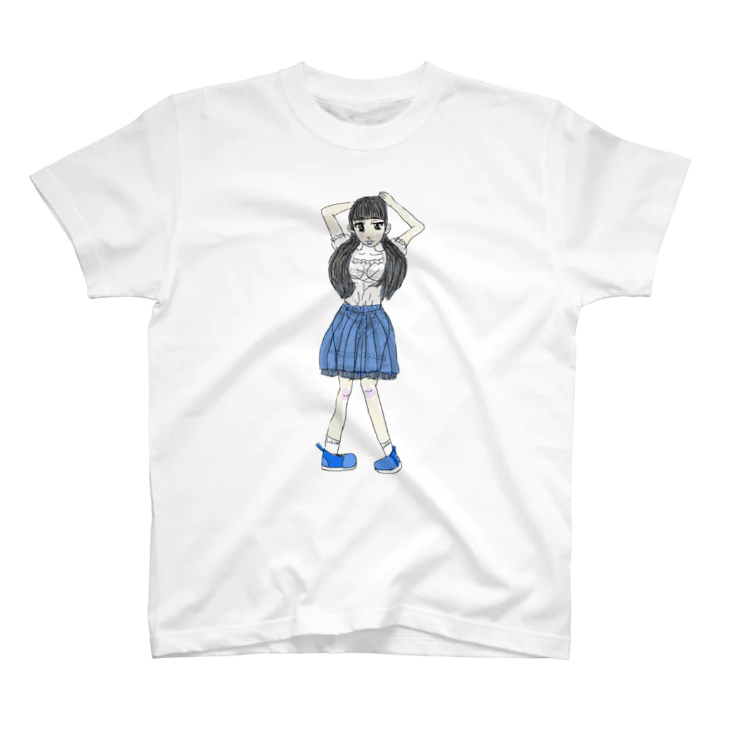 satiexitのブルーな女の子 Regular Fit T-Shirt