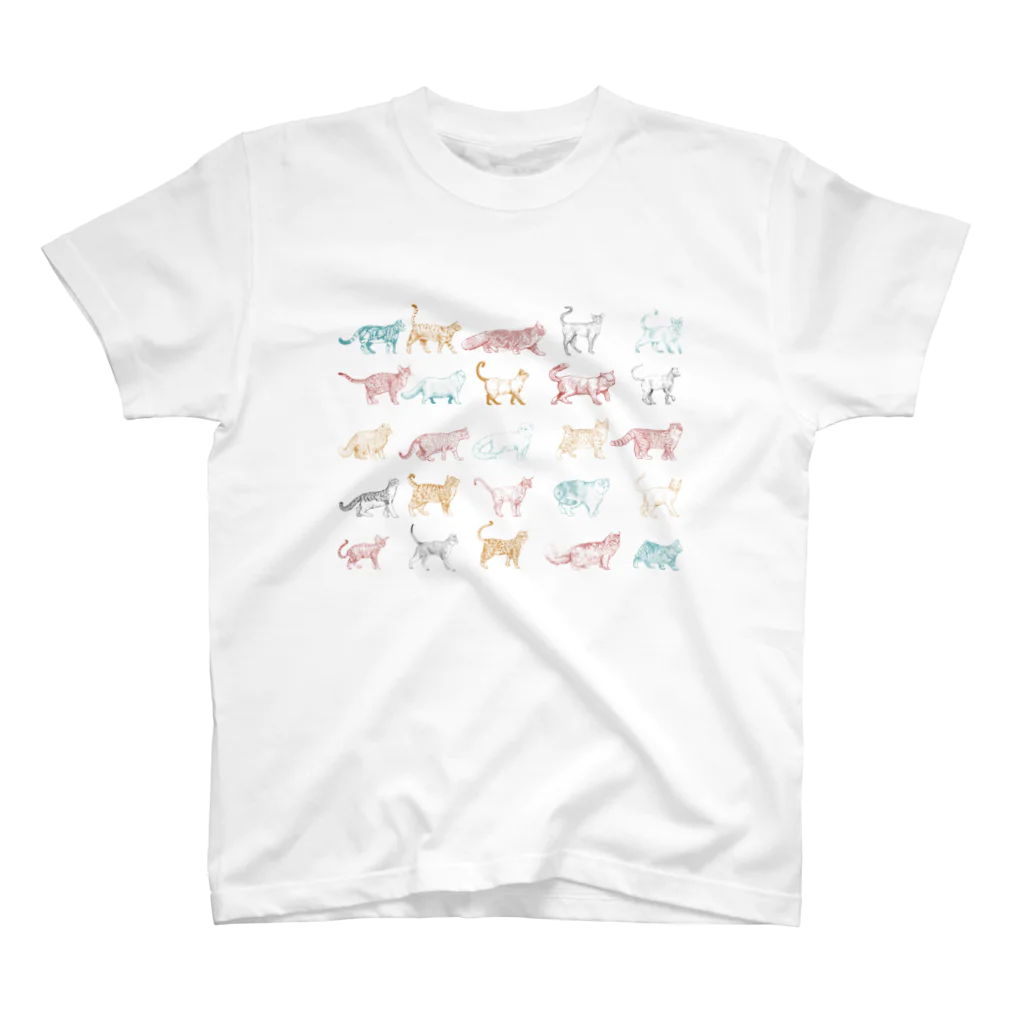 t_t_yのねこねこねこ スタンダードTシャツ