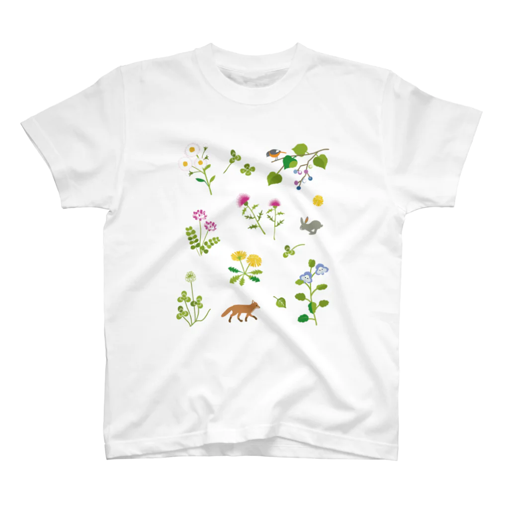 ypocketの野の花といきもの スタンダードTシャツ