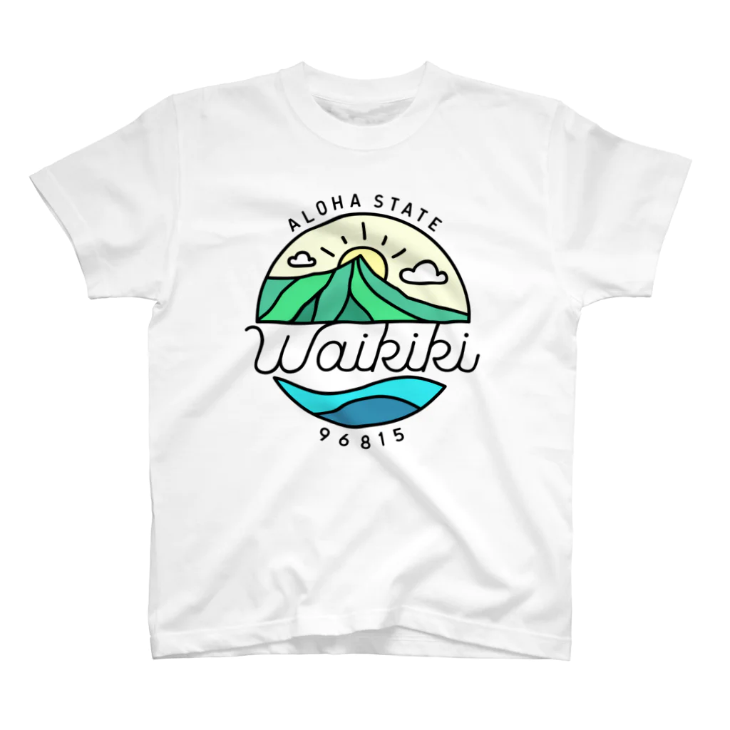 General Tshirts StoreのAloha State "Waikiki" フロントプリント スタンダードTシャツ