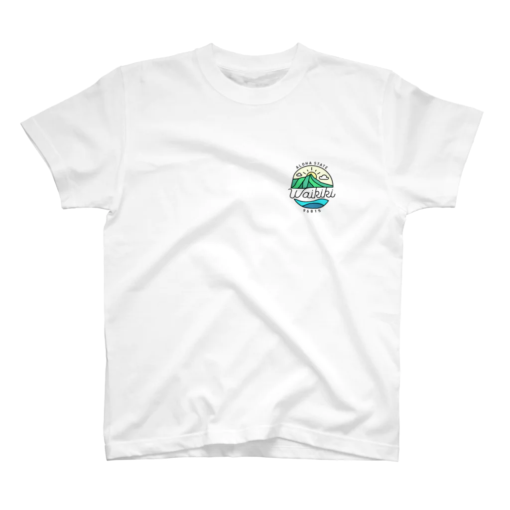 General Tshirts StoreのAloha State "Waikiki" バックプリント Regular Fit T-Shirt