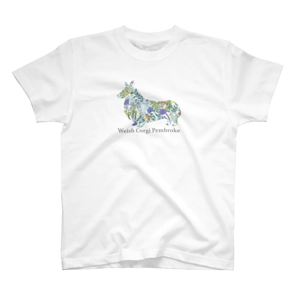 AtelierBoopの花　ボタニカル　コーギー Regular Fit T-Shirt