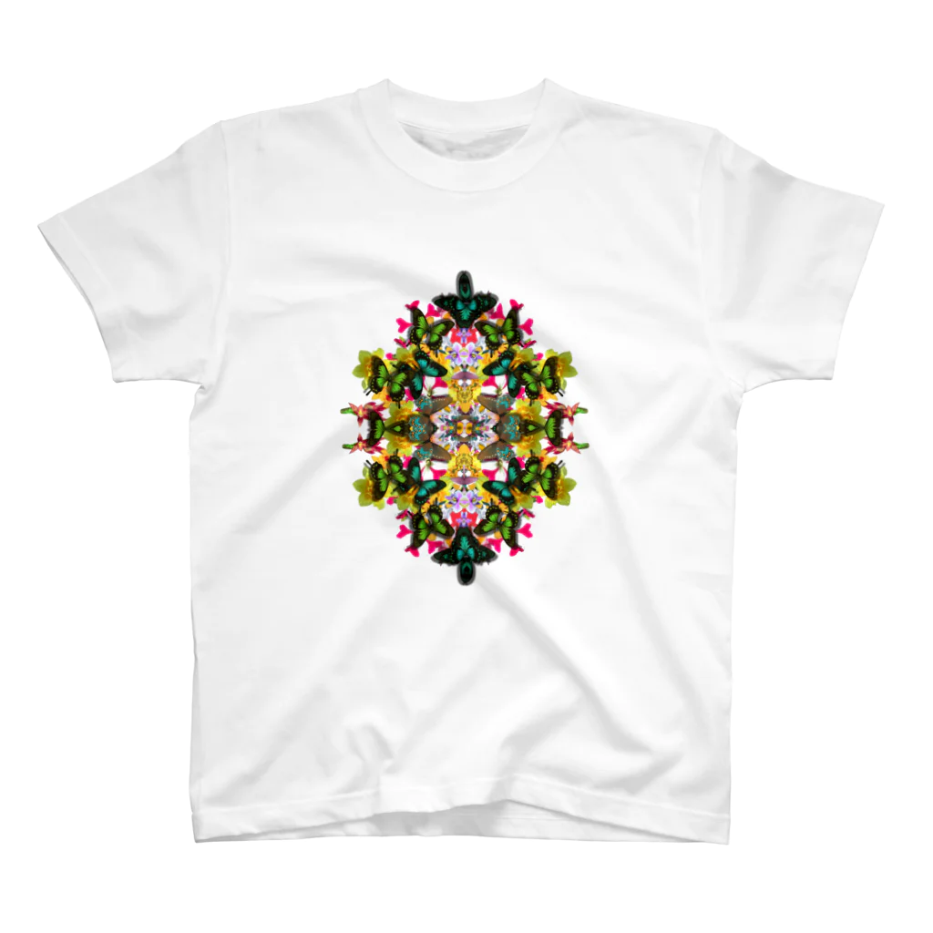 oh_designplugの蝶々とお花 スタンダードTシャツ