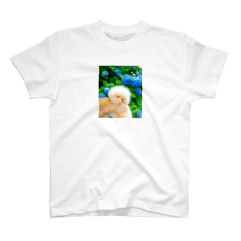 inubotのしっぽと紫陽花 Regular Fit T-Shirt