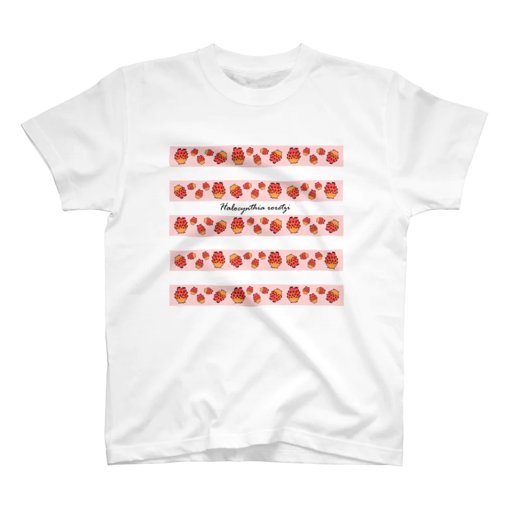 工房 Ciona (生き物雑貨)のマボヤ（赤・ボーダー） Regular Fit T-Shirt