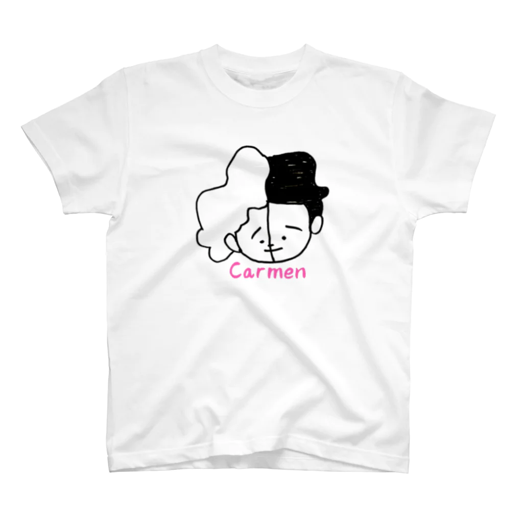 お笑い芸人　モダンタイムス公式グッズのカルメンちゃん スタンダードTシャツ