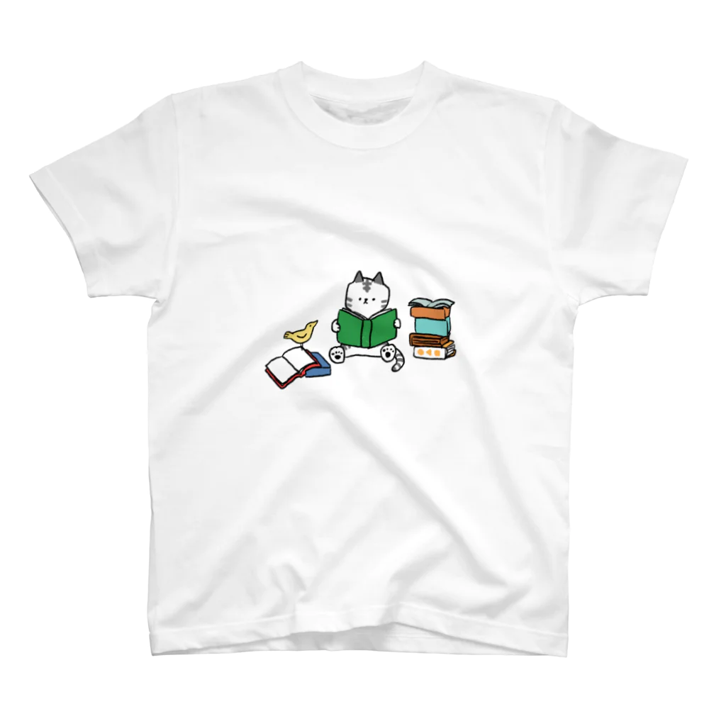 ねこ屋さんのReading neko スタンダードTシャツ