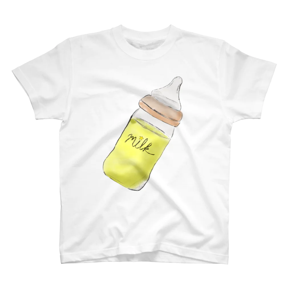 みおつくしの哺乳瓶　milk スタンダードTシャツ