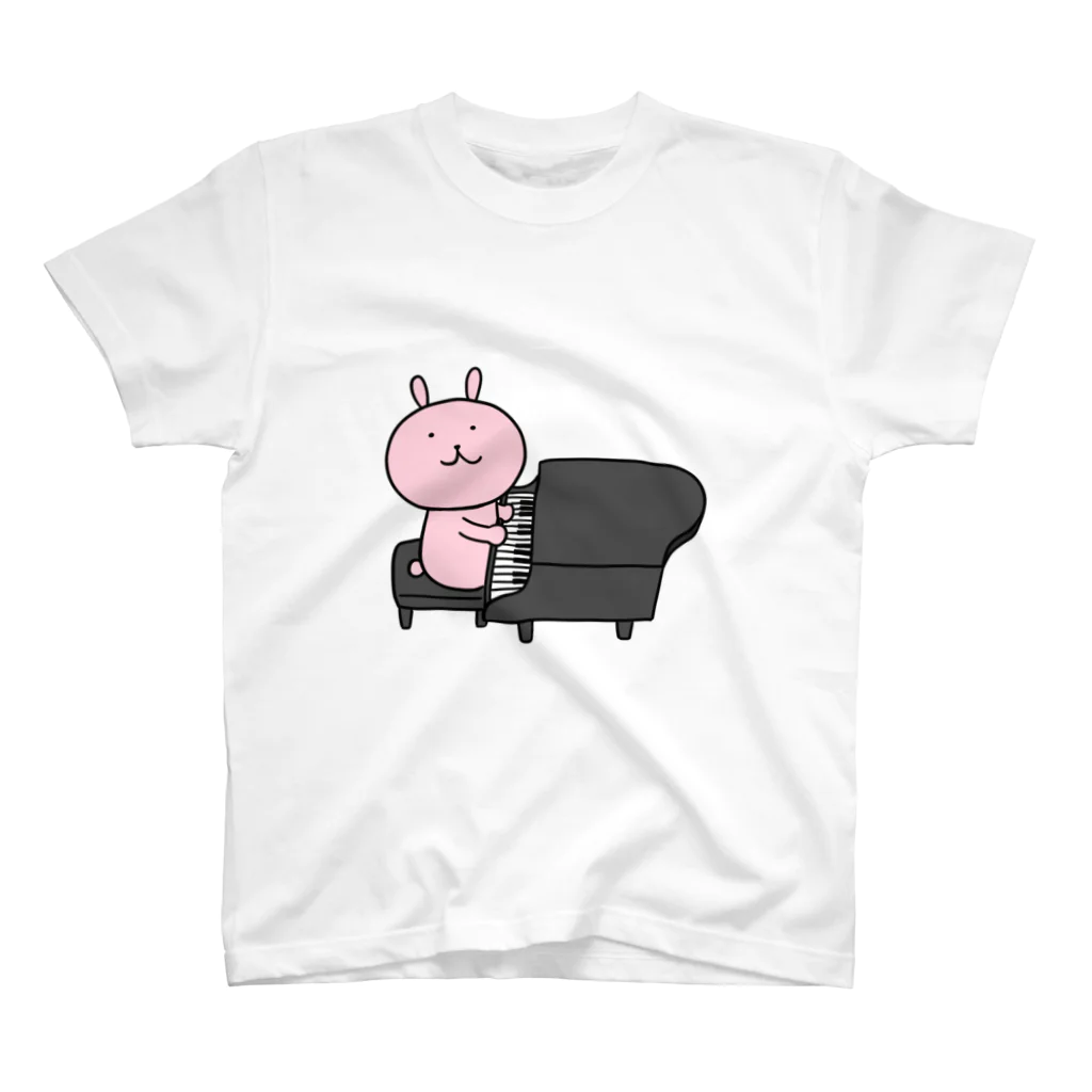 ゆずぽろの昼休みのピアノを弾くゆずぽろ スタンダードTシャツ