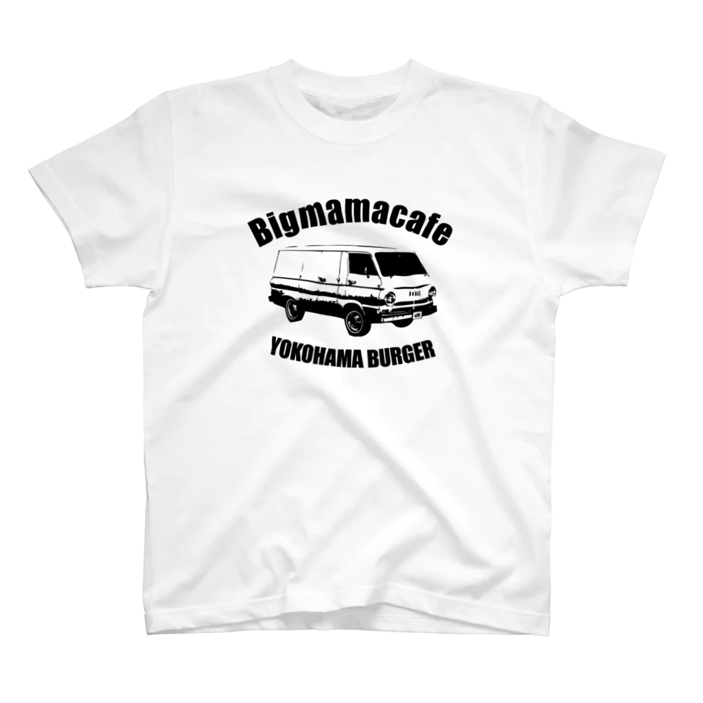 BigmamacafeのBigmamacafe YOKOHAMA BURGER A ブラック Regular Fit T-Shirt