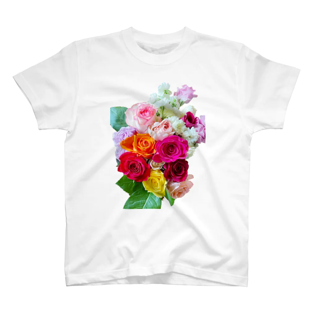 花のある生活のカラフルローズ スタンダードTシャツ