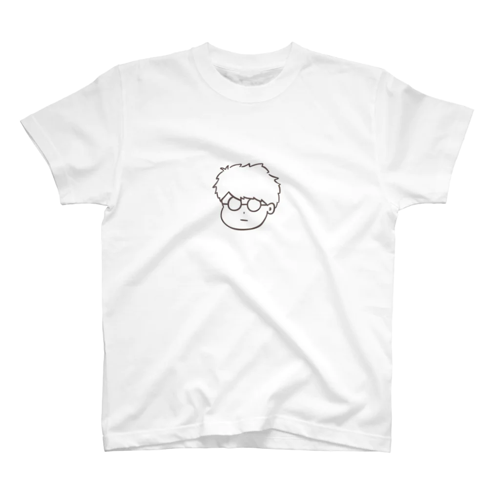 つゆあめの髪もさもさ丸メガネくん スタンダードTシャツ