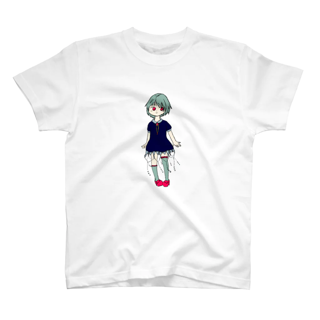 Water.NAVYBlueの雨の雫のパニエ スタンダードTシャツ