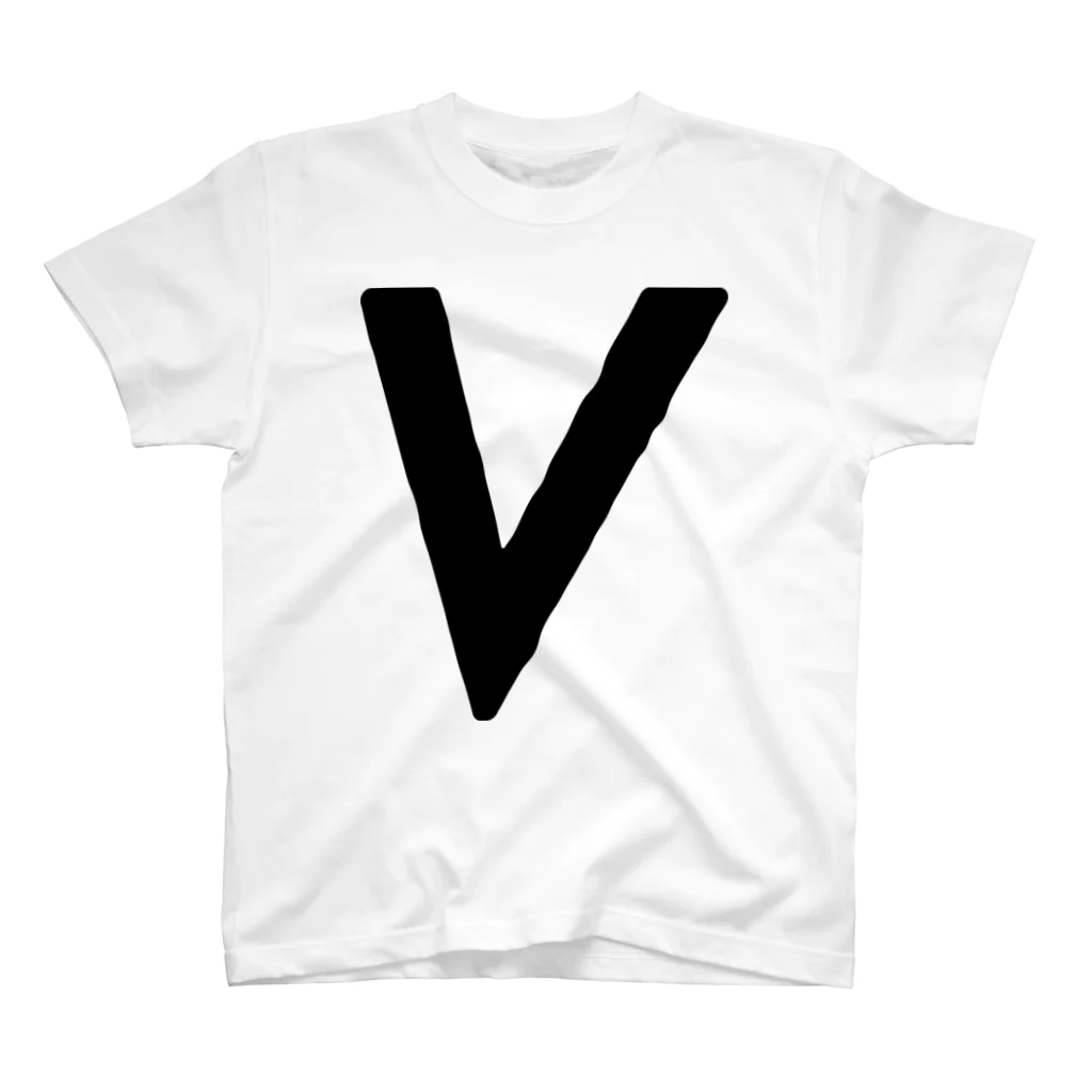 BetterDesignStoreのV ： イニシャルTシャツ スタンダードTシャツ