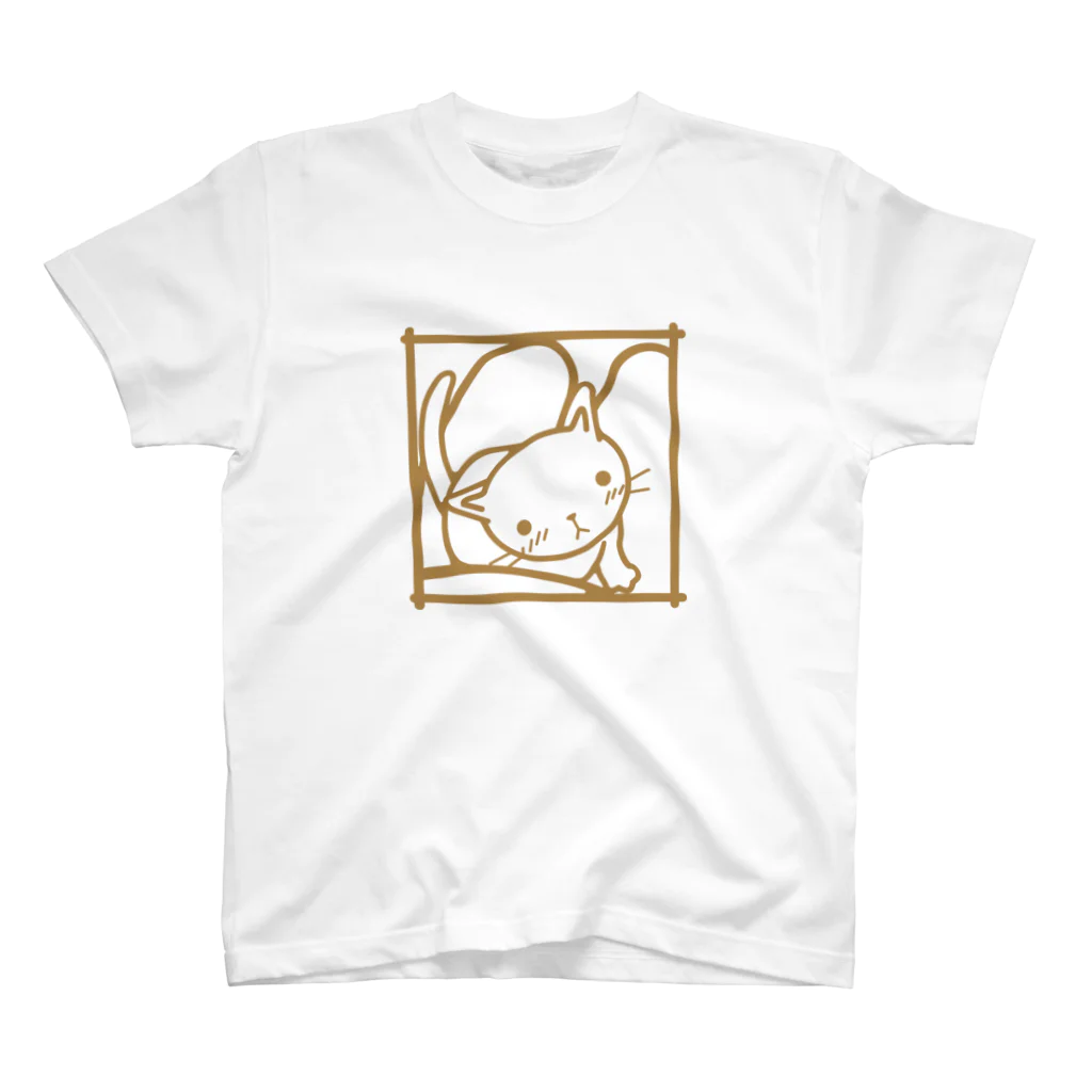 studio cololon雑貨部のひざネコ スタンダードTシャツ