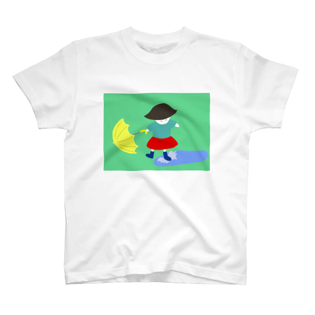 mikitoartの水で遊ぶ女の子 スタンダードTシャツ