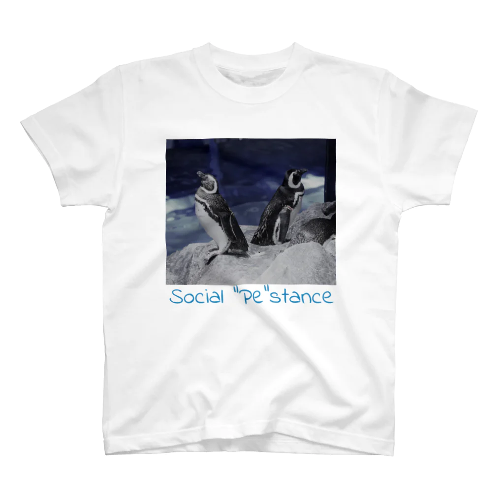 こはくさんとぺんぎんのSocial "Pe"stance スタンダードTシャツ