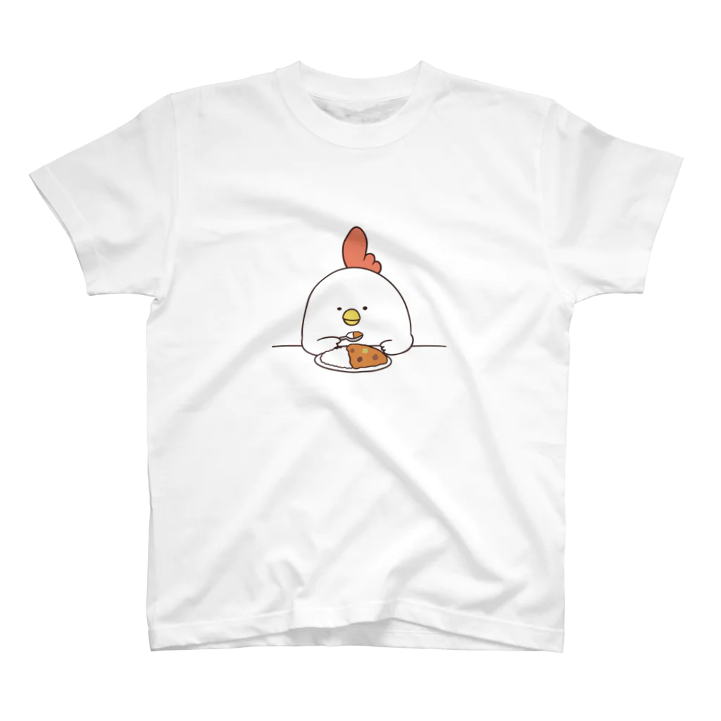 毎日でぶどり🐔🐤のカレー食ってる スタンダードTシャツ