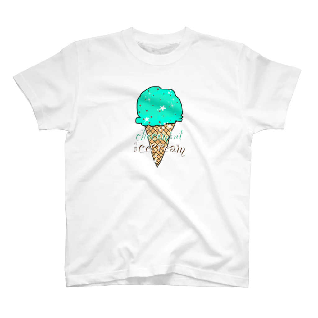 なでしこ@デザインのチョコミントアイスクリーム Regular Fit T-Shirt