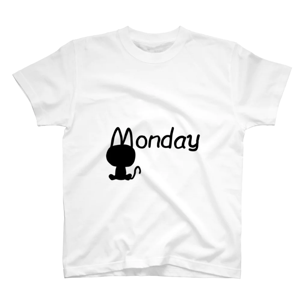 のびるのにゃんこ曜日　Monday スタンダードTシャツ