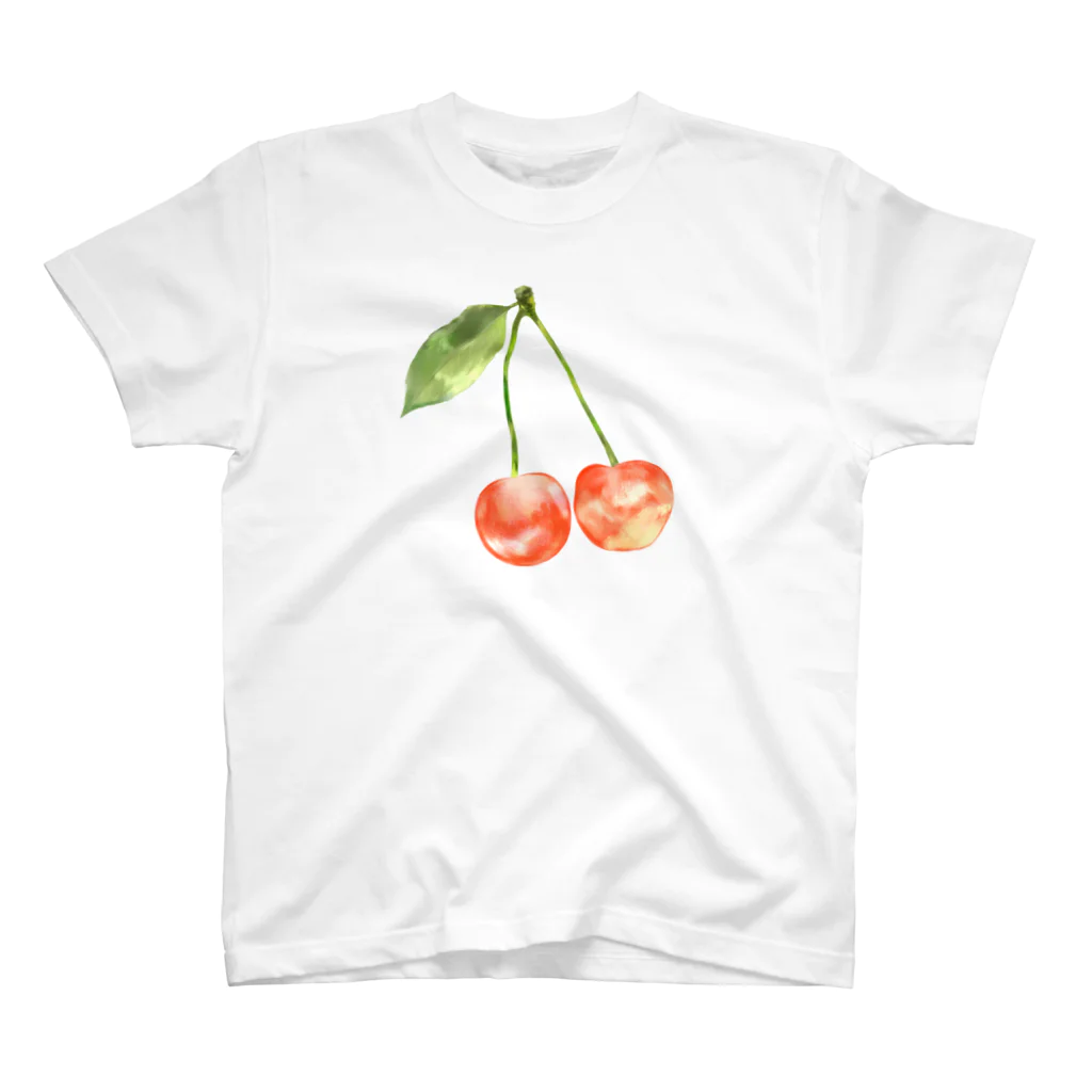 凩 灯の艶々🍒さくらんぼ Regular Fit T-Shirt