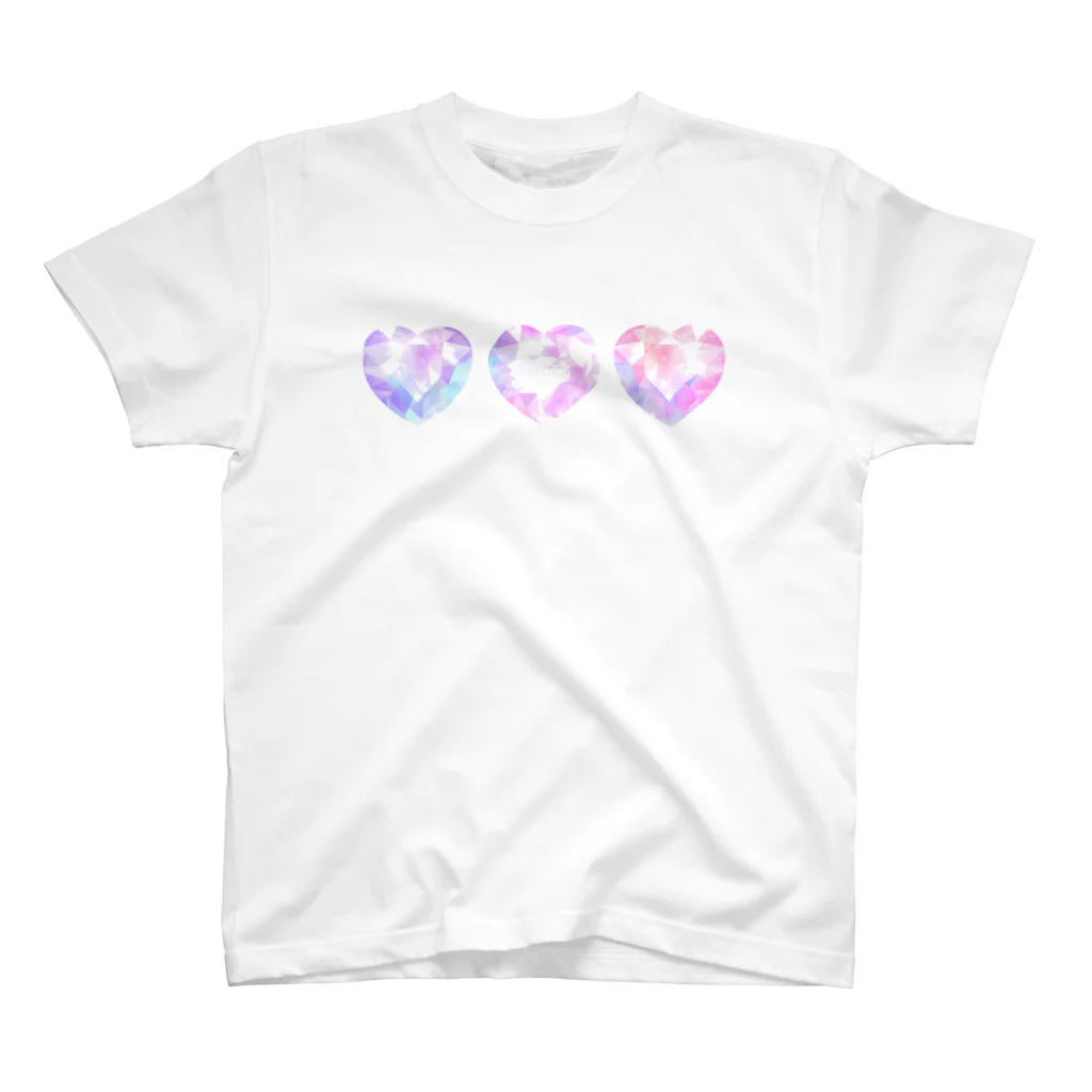 IENITY　/　MOON SIDEのPolygon Heart Diamond #Pink Regular Fit T-Shirt