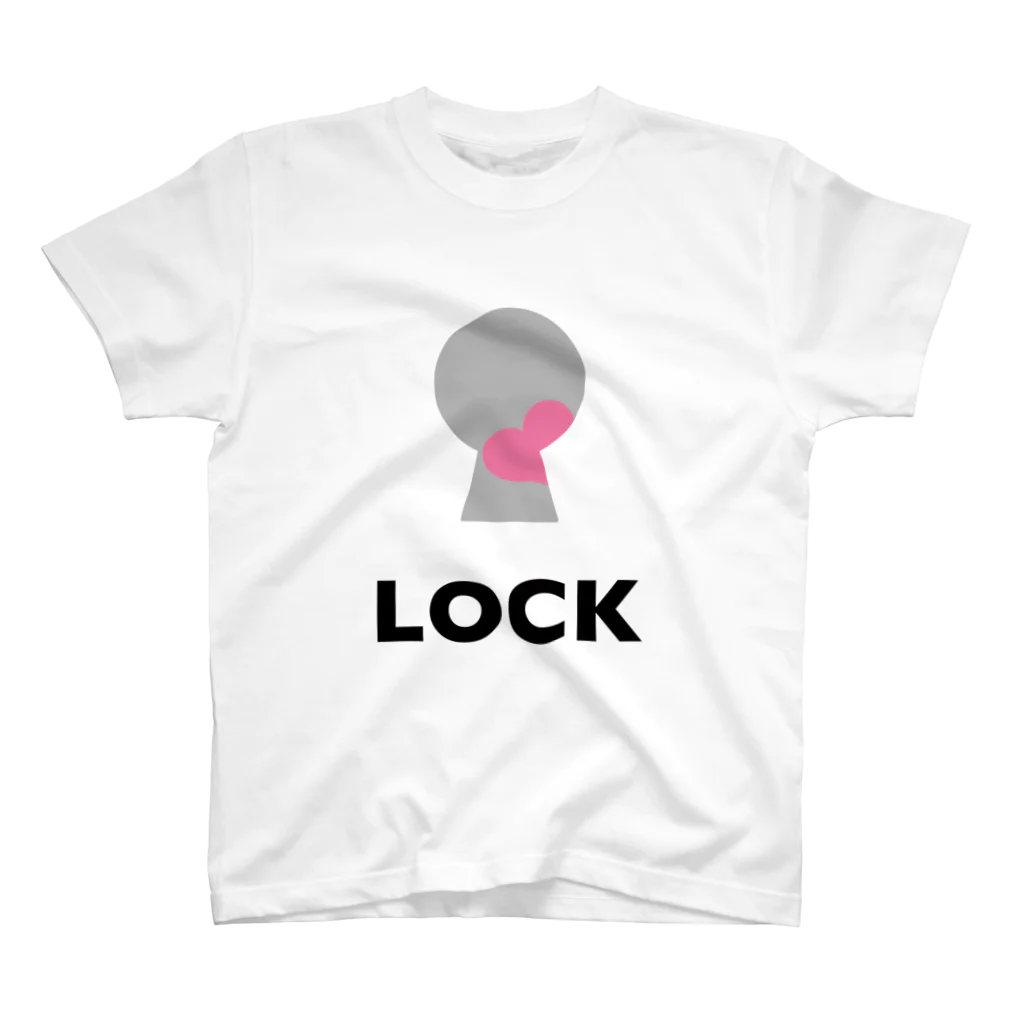 ユニークで目を引くアイデア！Masakey ArtのLOCK スタンダードTシャツ