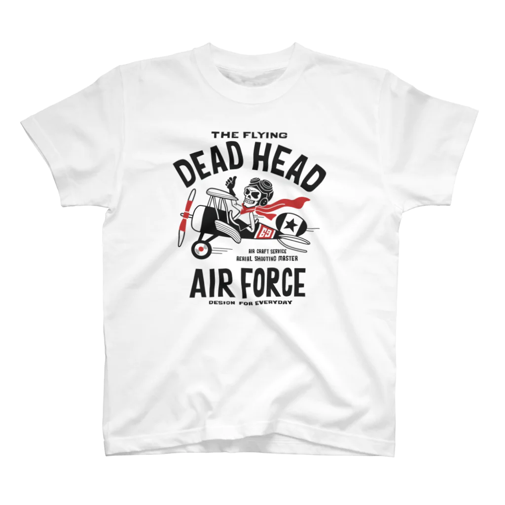 Design For Everydayの空飛ぶ骸骨～THE FLYING DEAD HEAD～ スタンダードTシャツ