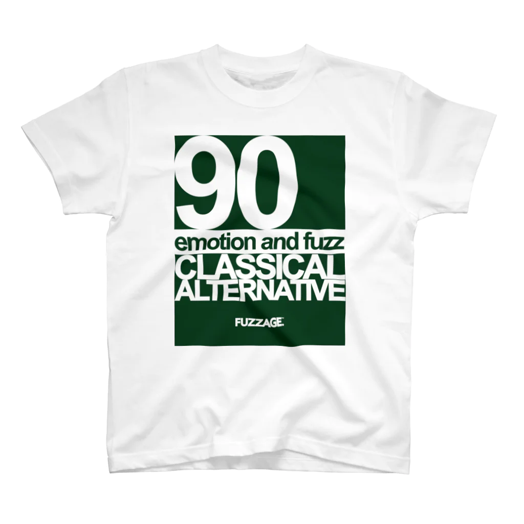 FUZZAGE™ (ファズエイジ)のFUZZAGE No.8 Classical Alternative Rock (Green/White) スタンダードTシャツ