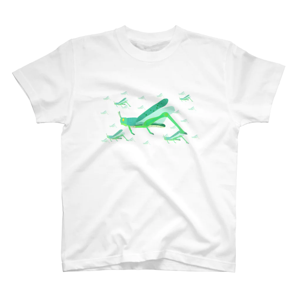 illust_designs_labのサバクトビバッタ 孤独相 群体・蝗害  Regular Fit T-Shirt