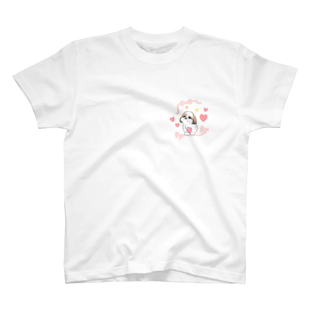 遥ん/犬顔絵　のシーズーちゃん Regular Fit T-Shirt