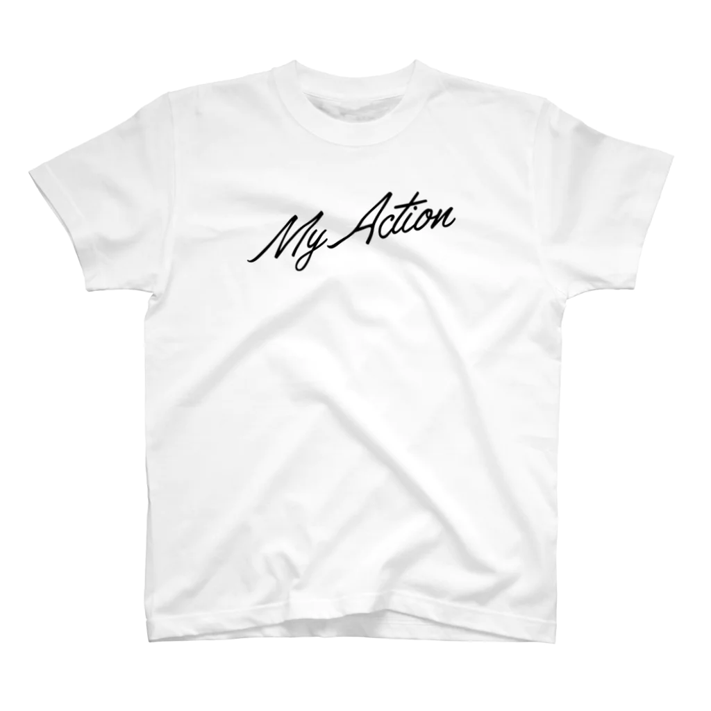 My ActionのMy Action Goods Black Regular Fit T-Shirt