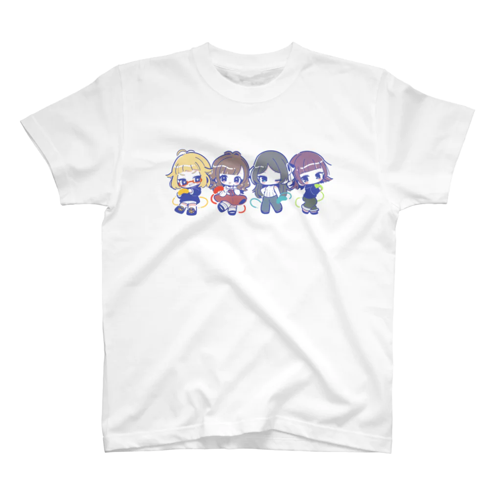 おんなどもの可愛いグッズショップの横並びおんなどもちゃん スタンダードTシャツ