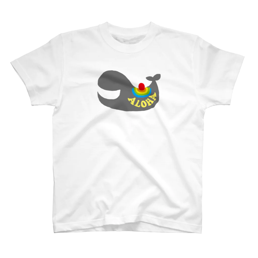 Lettle Happy Everydayの陽気なクジラ Regular Fit T-Shirt