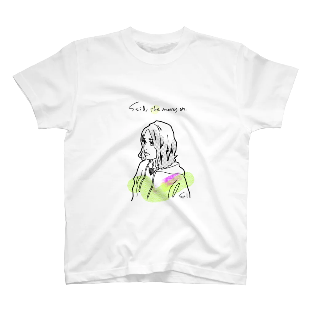 しみじみ　しじみのgirl スタンダードTシャツ