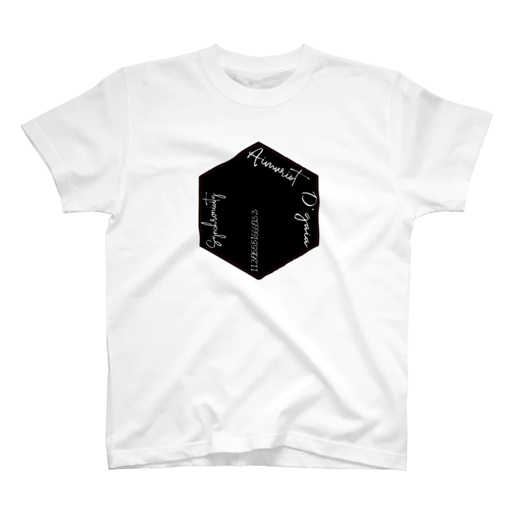 Aimurist のブラックキューブ スタンダードTシャツ