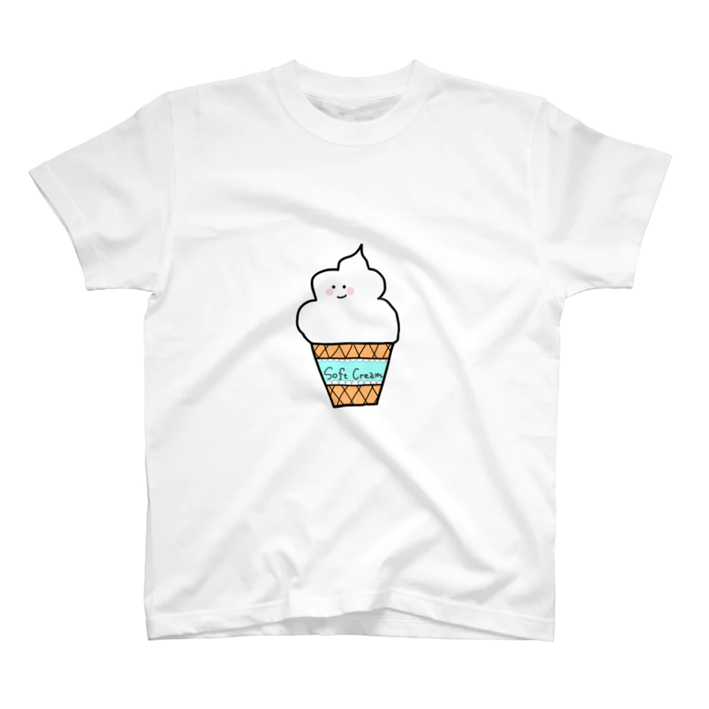 なでしこ@デザインのソフトクリームくん 背景なしver. スタンダードTシャツ