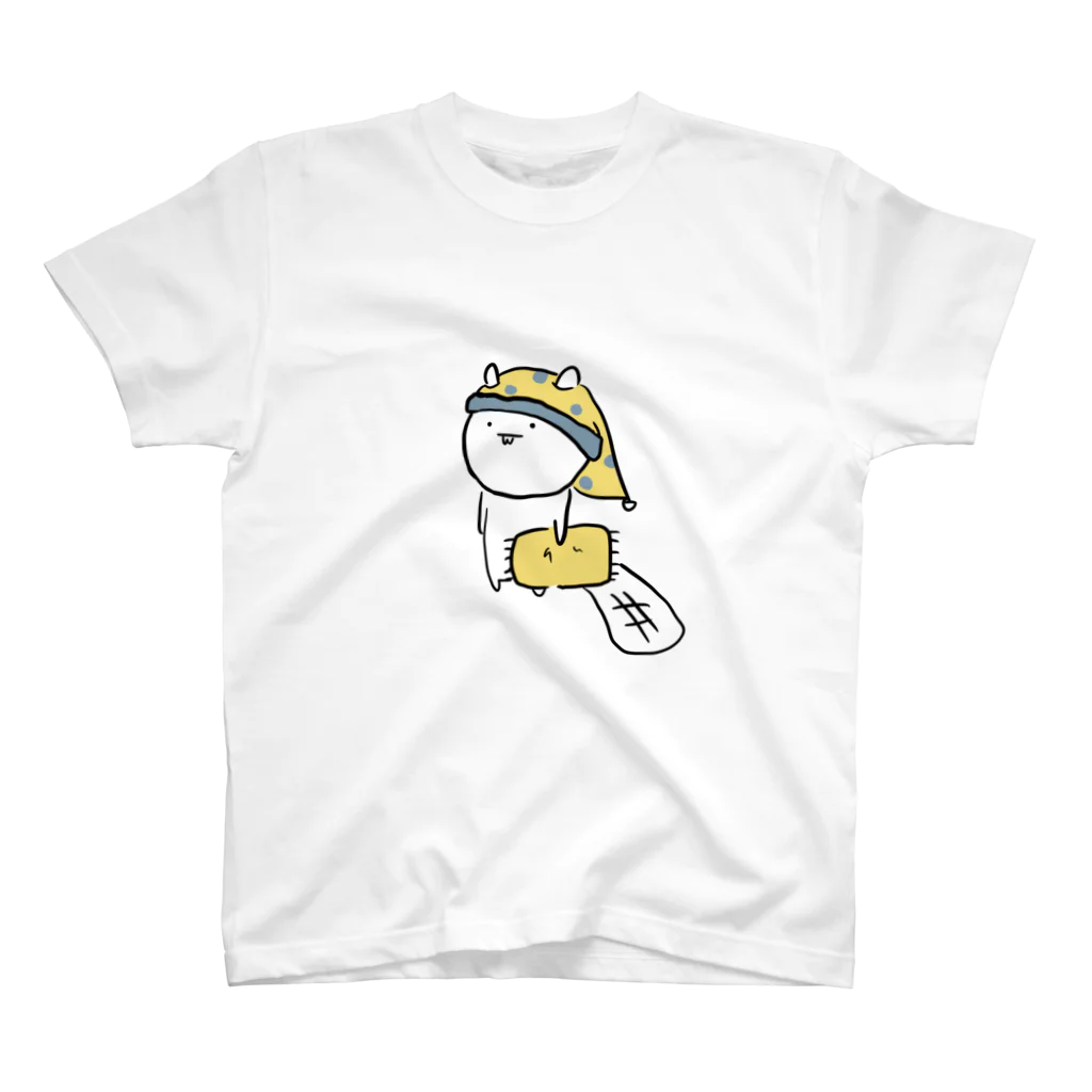 BEAVER  KUNのBEAVER  KUN (ビーバーくん) おねむビーバー スタンダードTシャツ