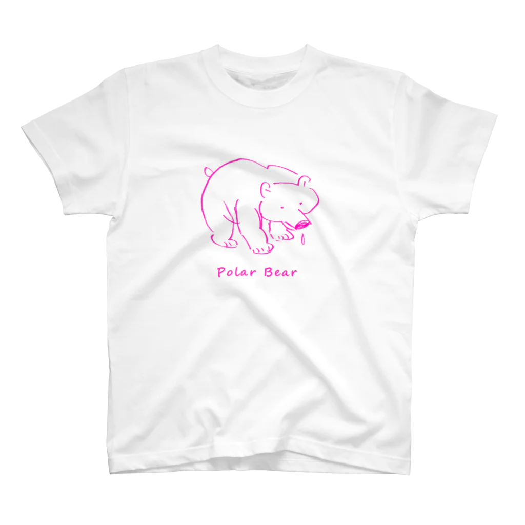 よこづな文庫のPolar Bear。 スタンダードTシャツ