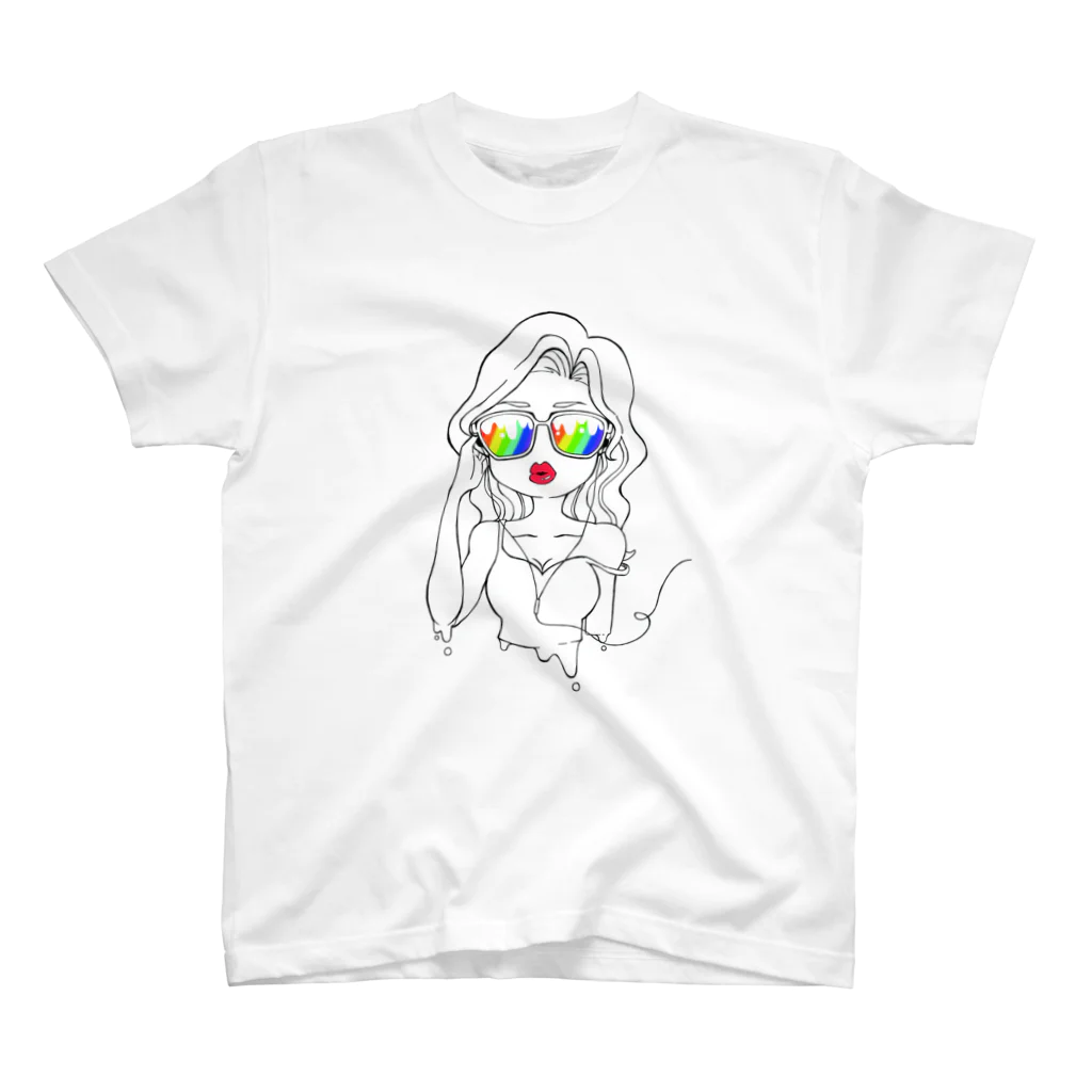 mi. @LINEスタンプ販売中！のsexy girl（ポップ） スタンダードTシャツ